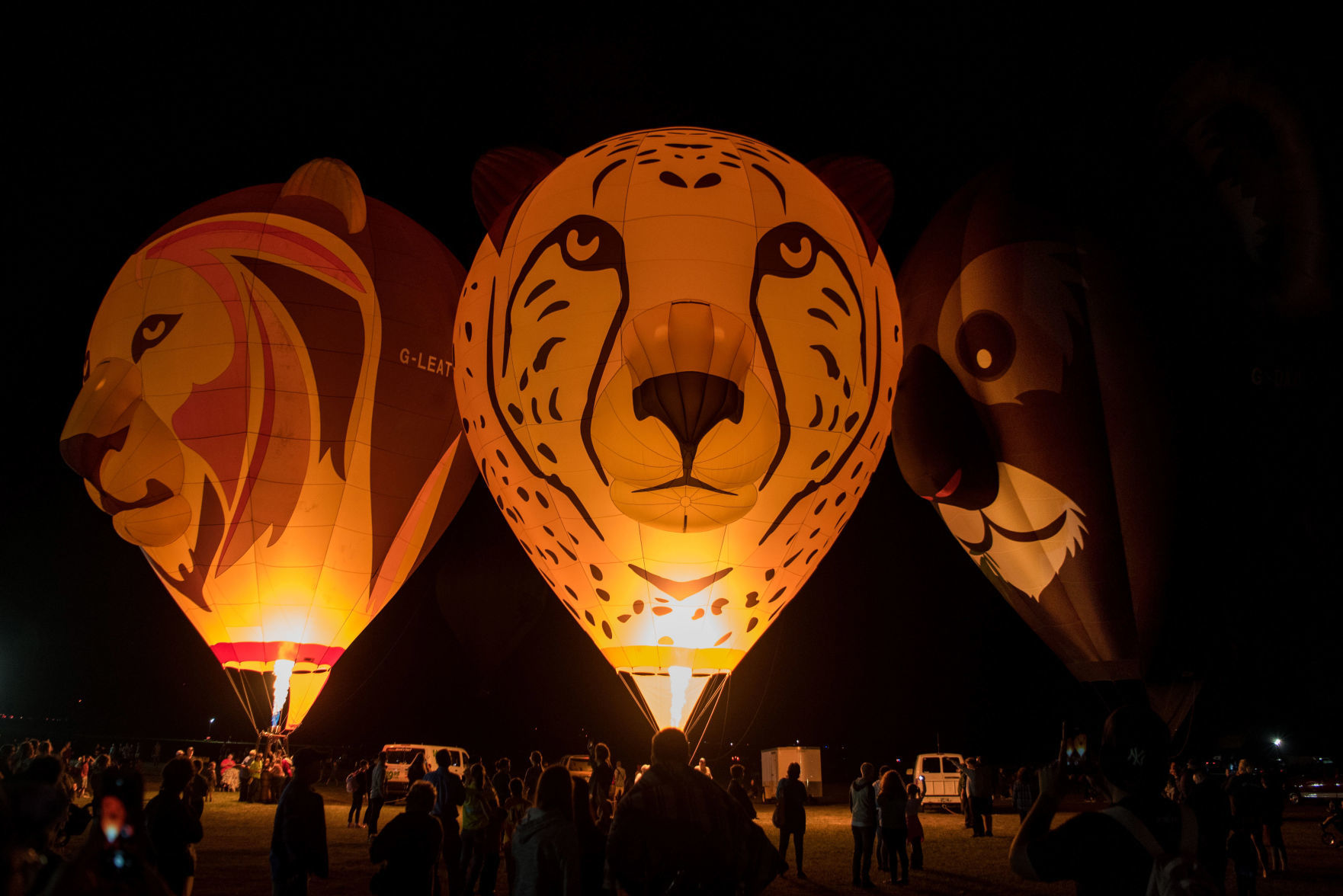Adirondack Balloon Festival, moon glow